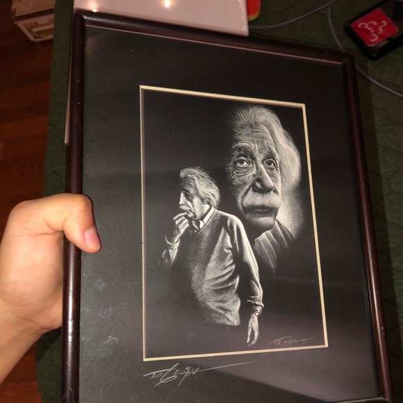 albert einstein framed art - Picture 4 of 4
